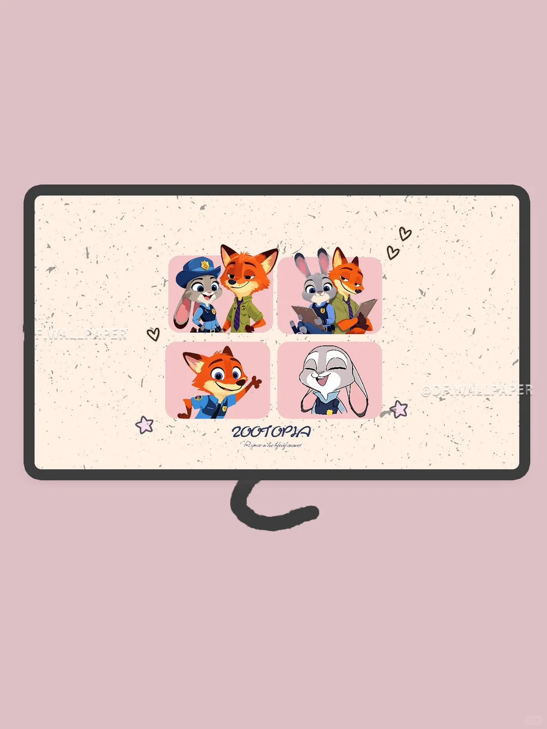 电脑壁纸｜朱迪与尼克｜INS风卡通壁纸