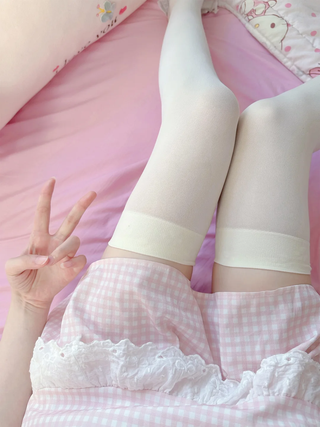 防滑硅胶过膝袜实拍～