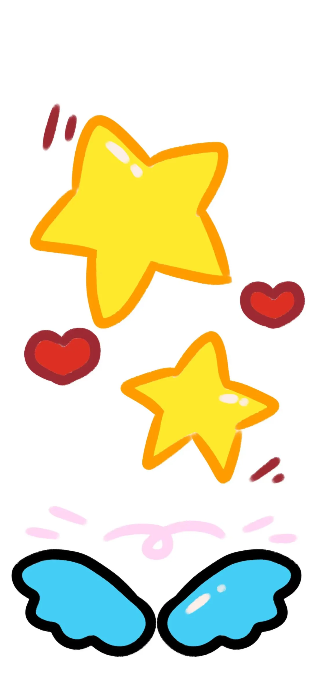 简笔画｜可爱樱桃🍒手机壁纸～