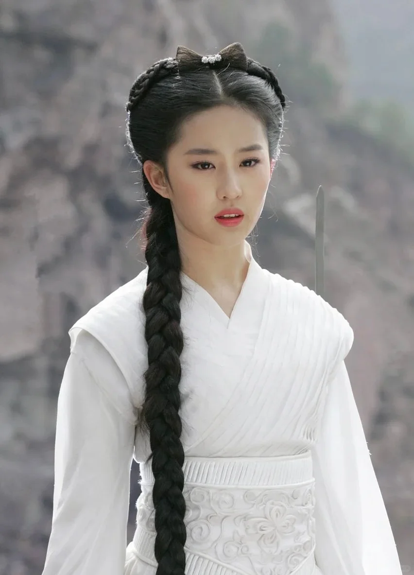 女明星古装侧麻花辫造型集合