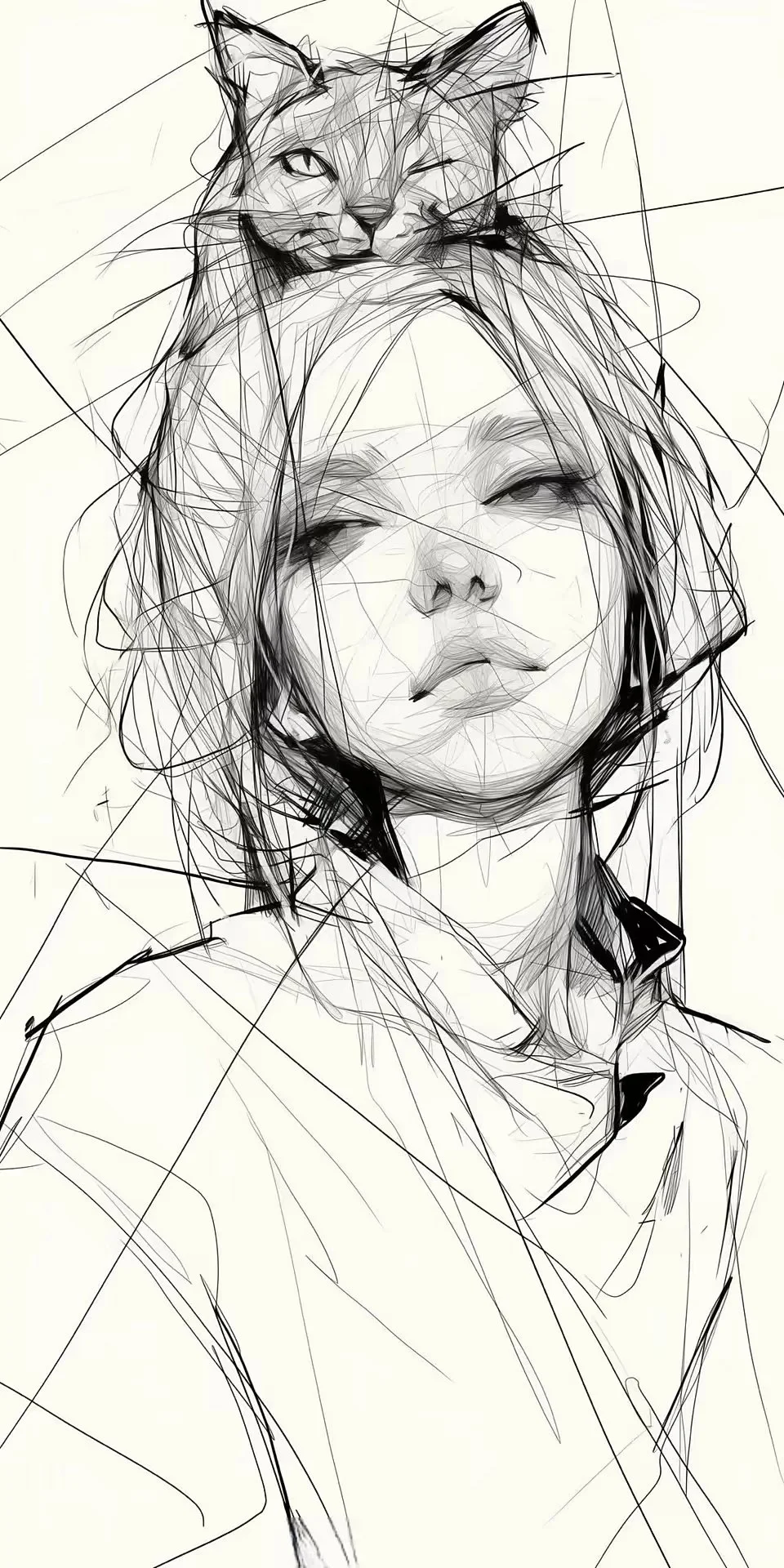 𝑾𝒆𝑪𝒉𝒂𝒕 |黑白线条人物