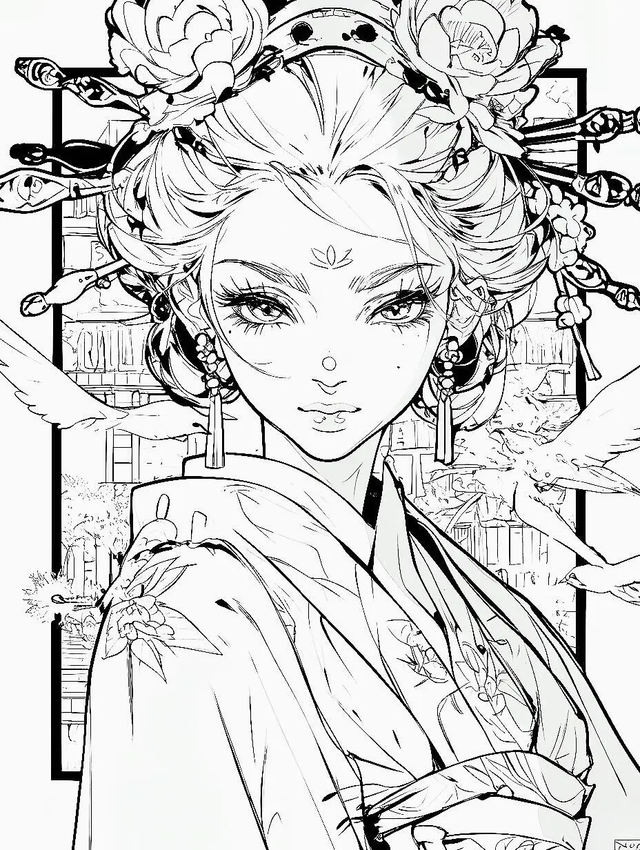 1300➕国风人物线稿素材🥬