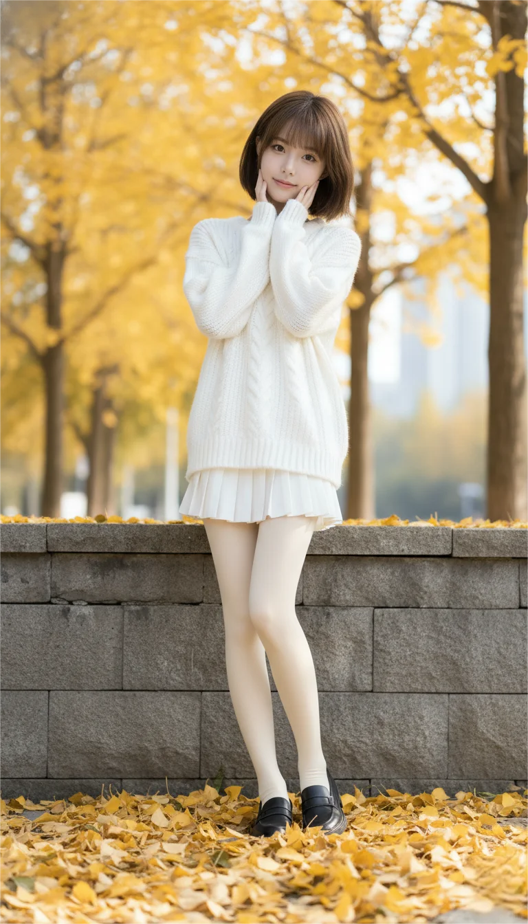 左滑~ 纯白× 贝雷帽｜秋日穿搭&氛围感写真