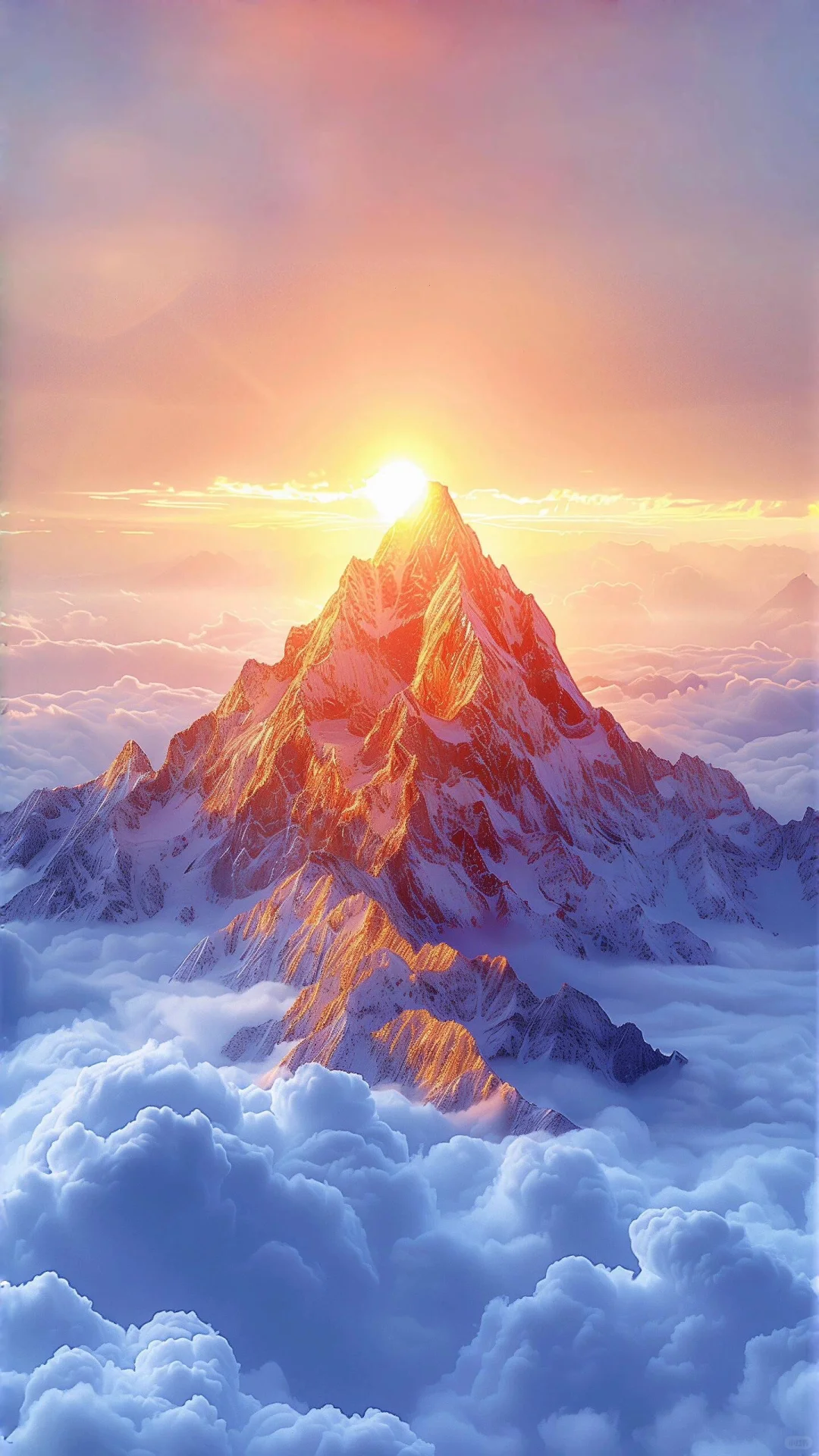 发财壁纸｜日照金山 祥云满山 财气福气满满