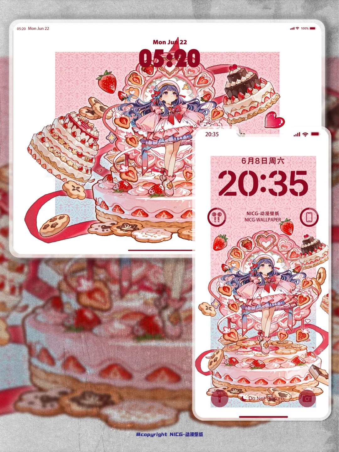 动漫壁纸-知世大小姐蛋糕趴-手机壁纸-0252