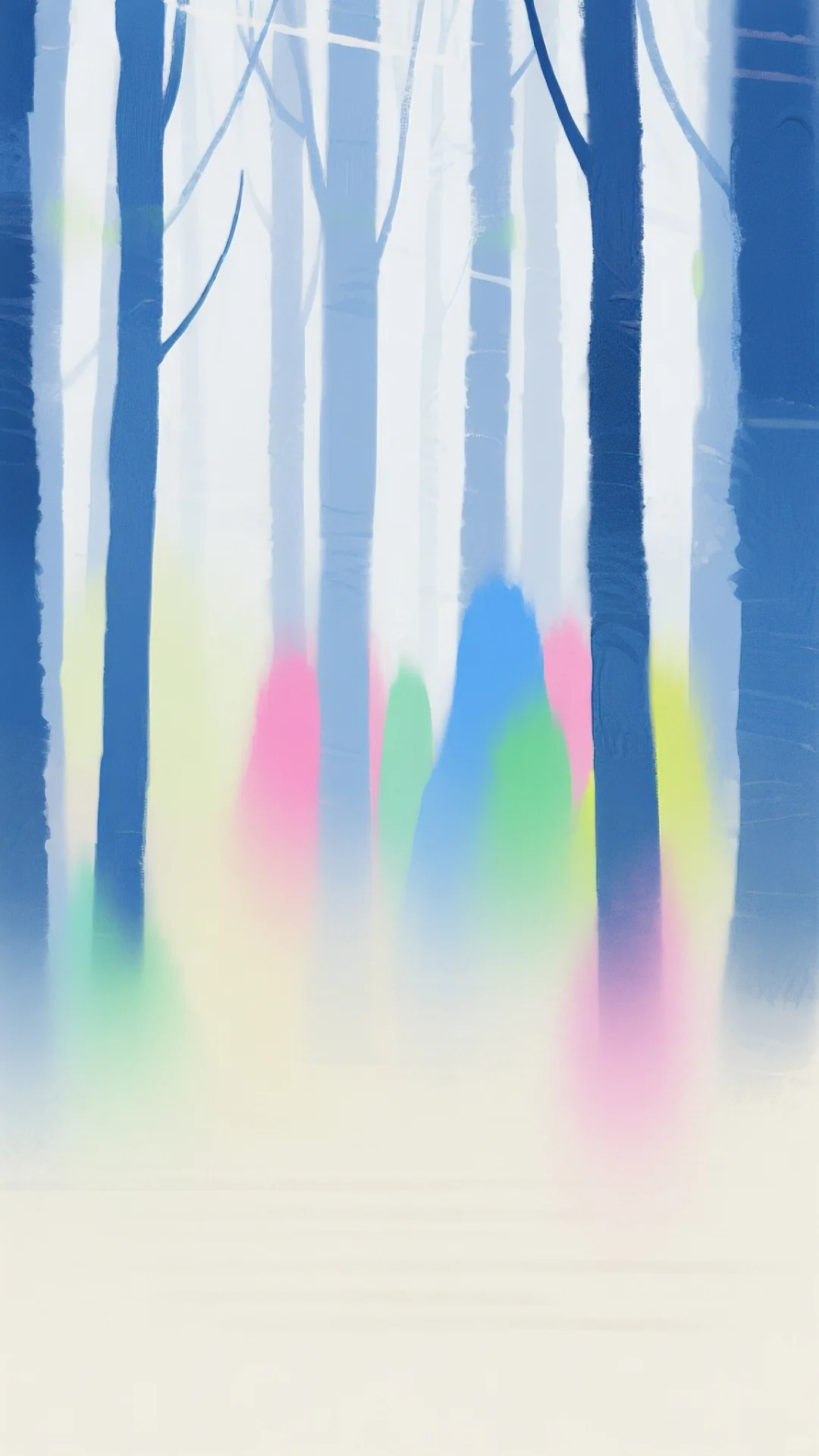 壁纸｜坠入一片柔软明亮的彩色林海