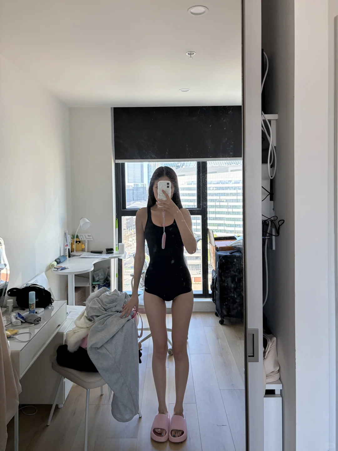 这个迪卡侬泳衣有点显瘦呐