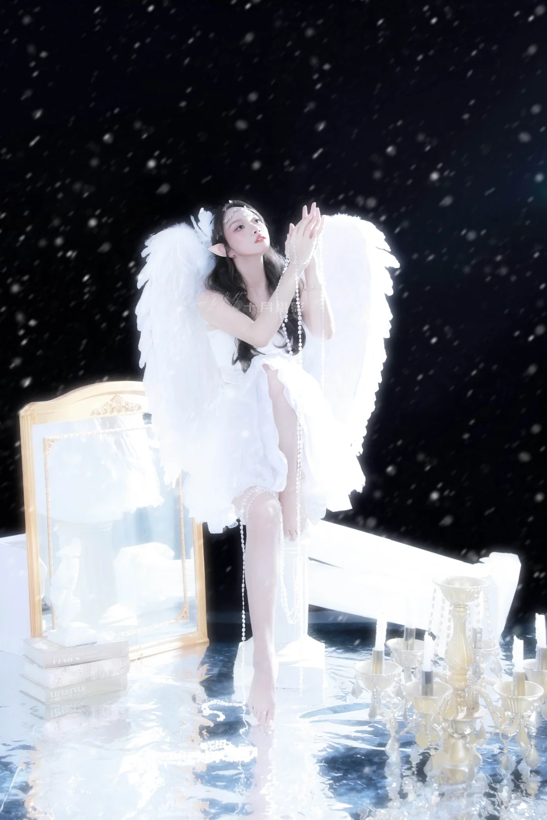 白天使神明写真/逆光而来的天使