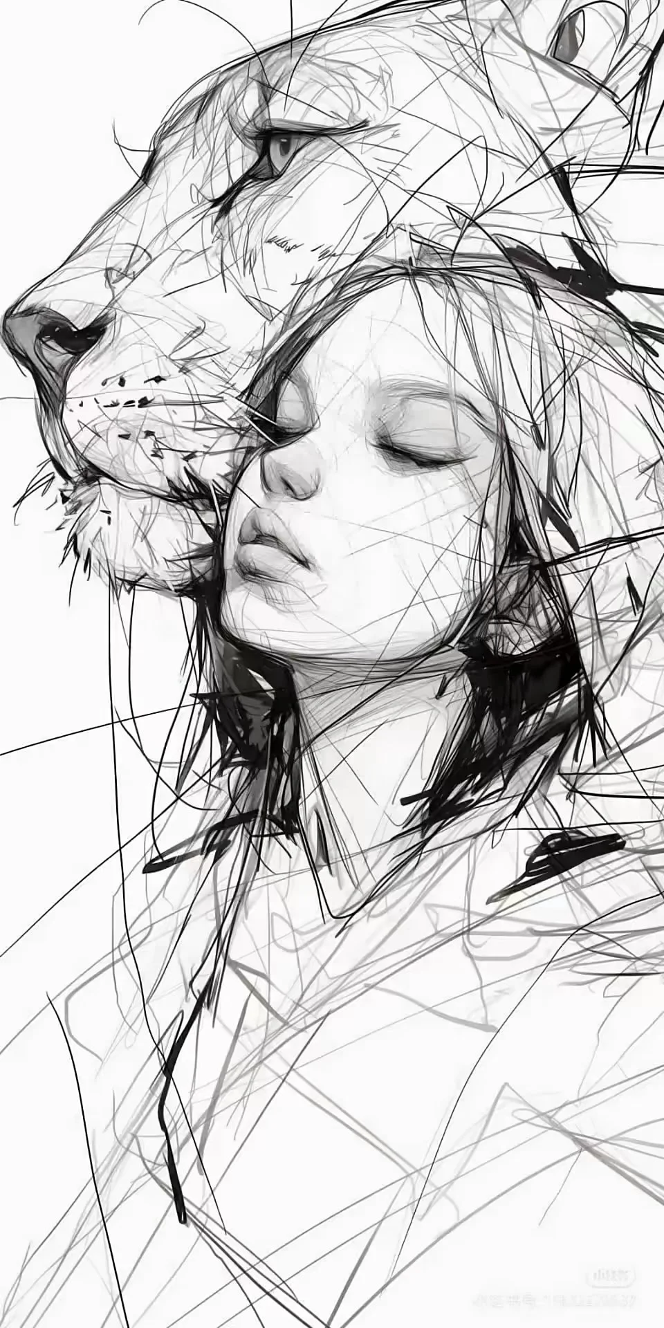 𝑾𝒆𝑪𝒉𝒂𝒕 |黑白线条人物