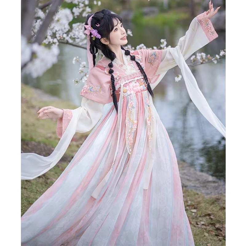 原创汉服女春夏新款齐胸汉元素古风仙气日常