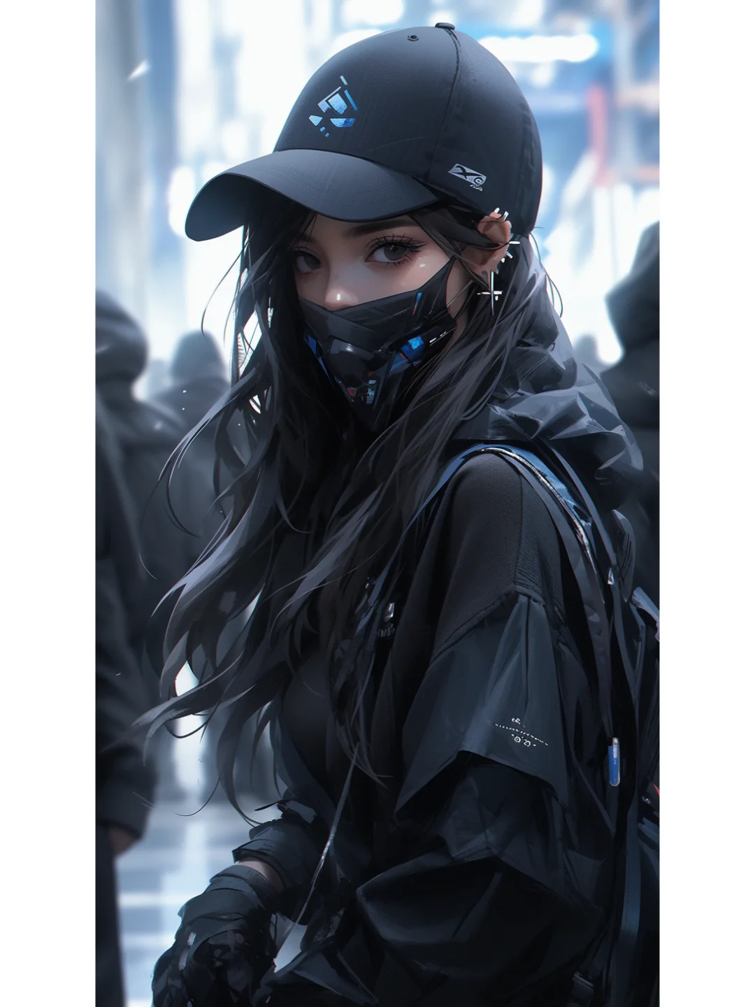 Ai｜midjourney｜时尚少女穿搭-机能风