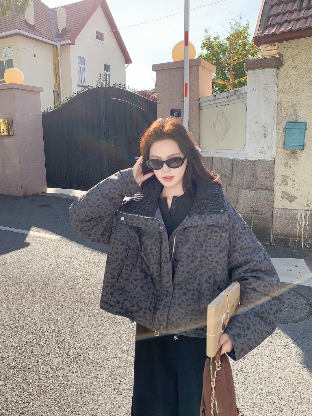 斑点羽绒服复古又俏皮✌🏻