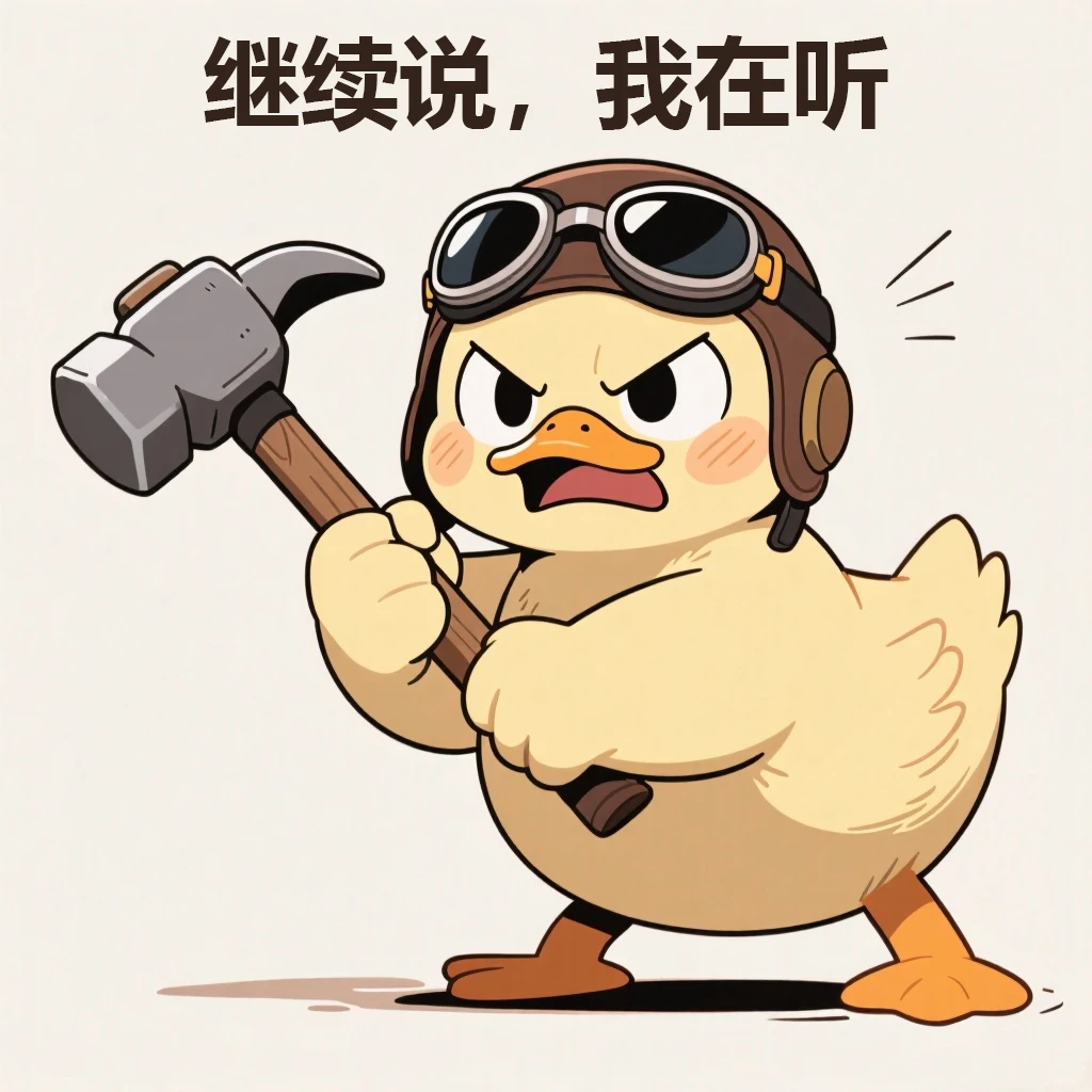 有点暴躁的鸭鸭搞笑表情包