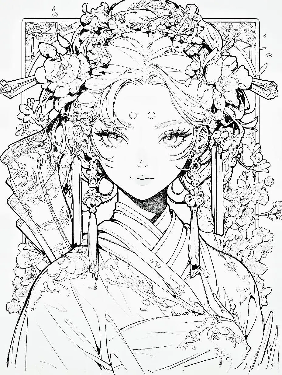 1300➕国风人物线稿素材🥬