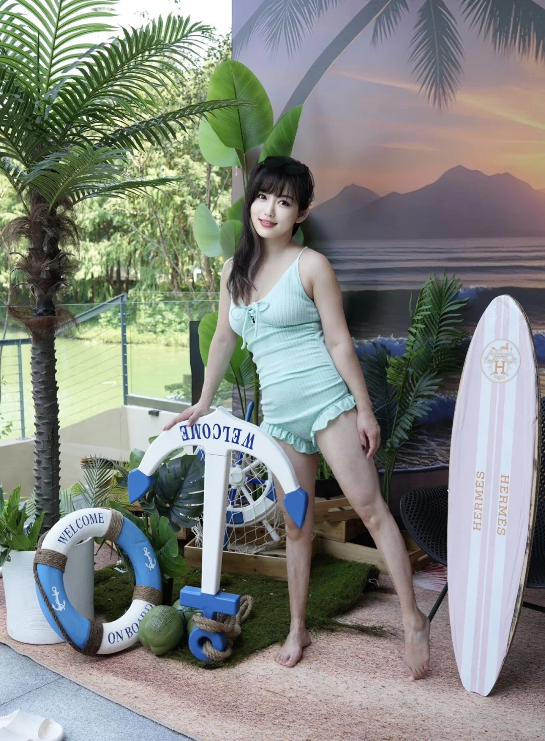 薄荷绿泳衣｜夏日泳池C位担当💚