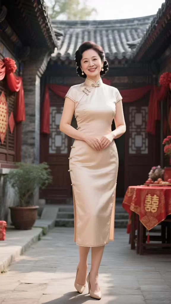 成熟风韵中式风，48岁阿姨美出东方华贵感