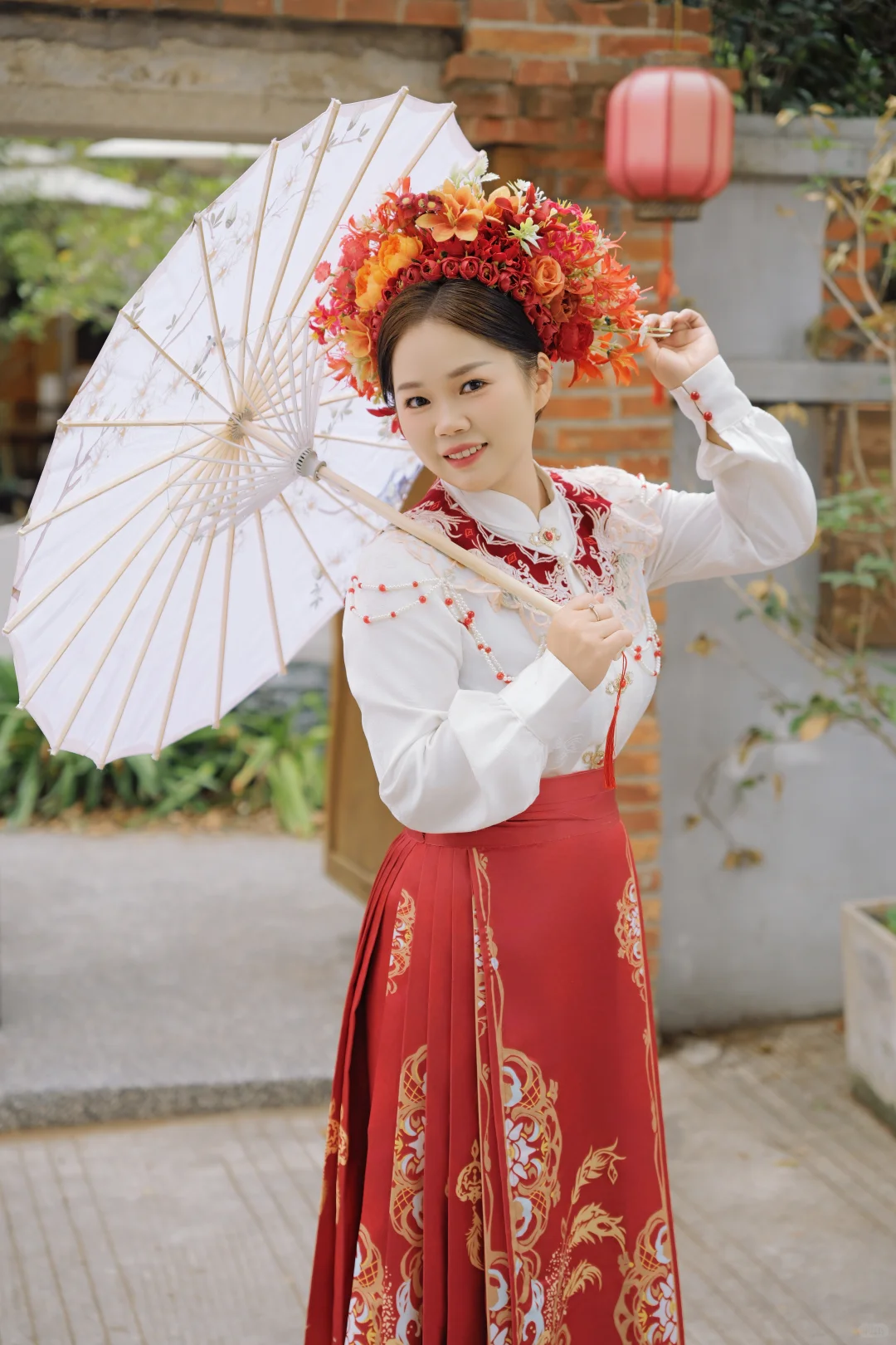 鼓浪屿簪花写真～红裙与簪花的绝配