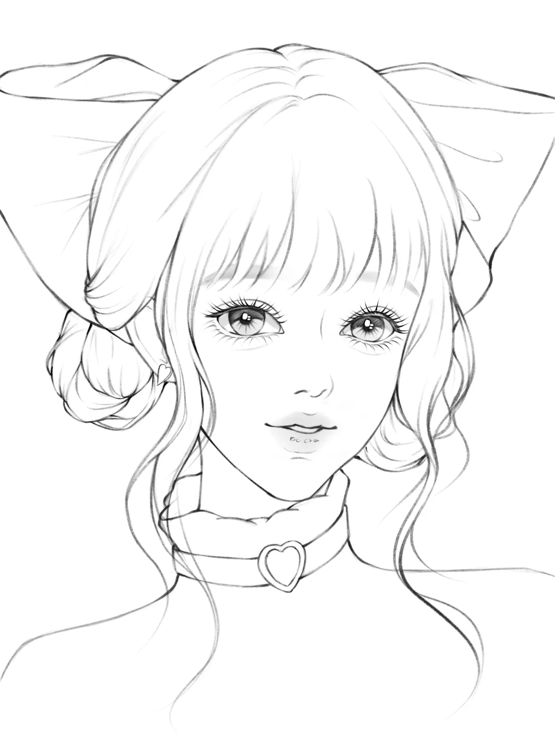 画了10张线稿🌼