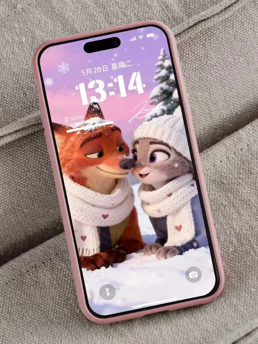 疯狂动物城壁纸 | 朱迪 & 尼克的浪漫冬日