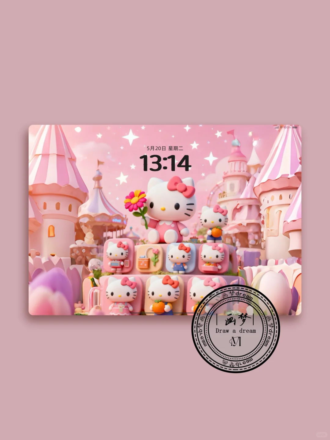 可爱卡通款hello Kitty新款平板iPad壁纸💗