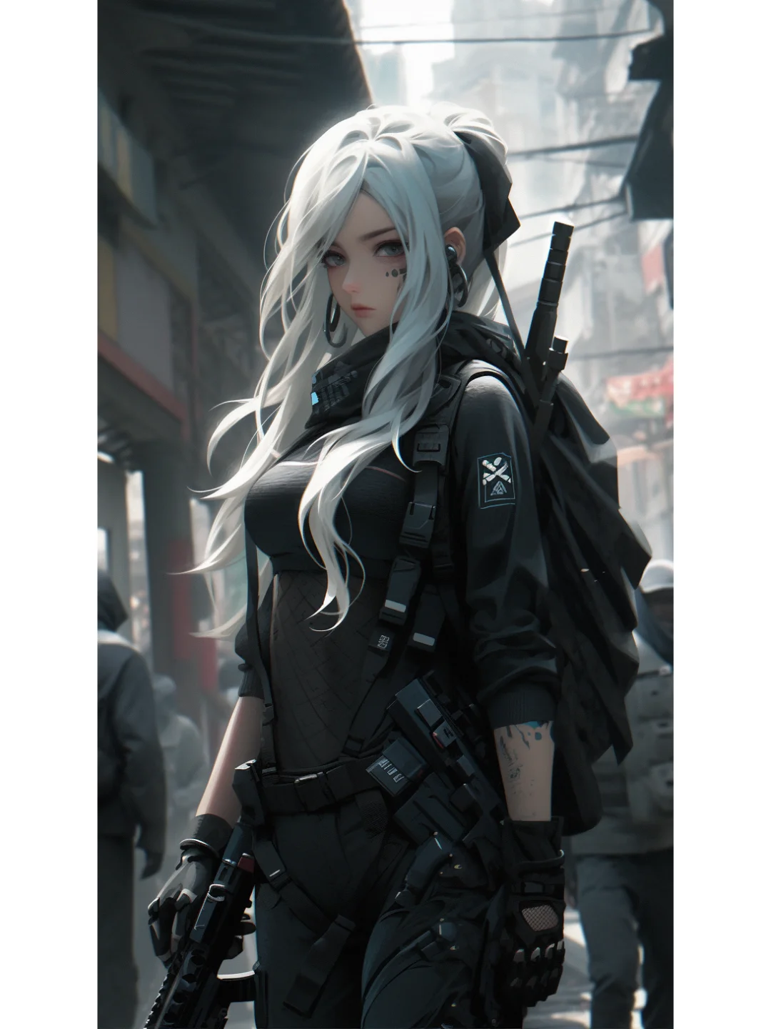 Ai｜midjourney｜时尚少女穿搭-机能风