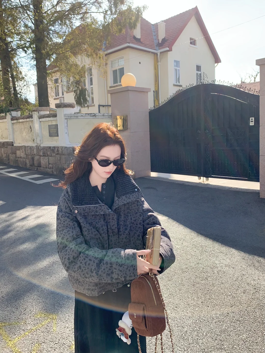 斑点羽绒服复古又俏皮✌🏻