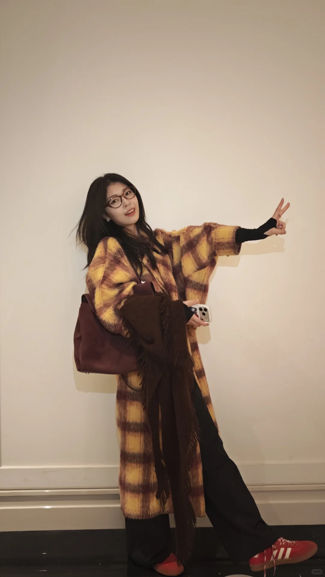 黄棕格纹也太显白了吧！穿出复古电影感🎬