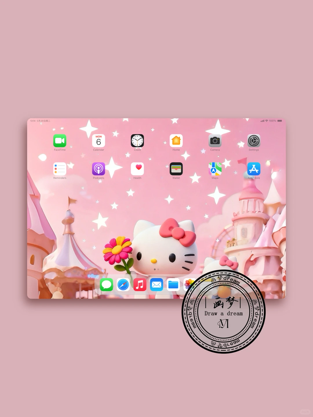可爱卡通款hello Kitty新款平板iPad壁纸💗