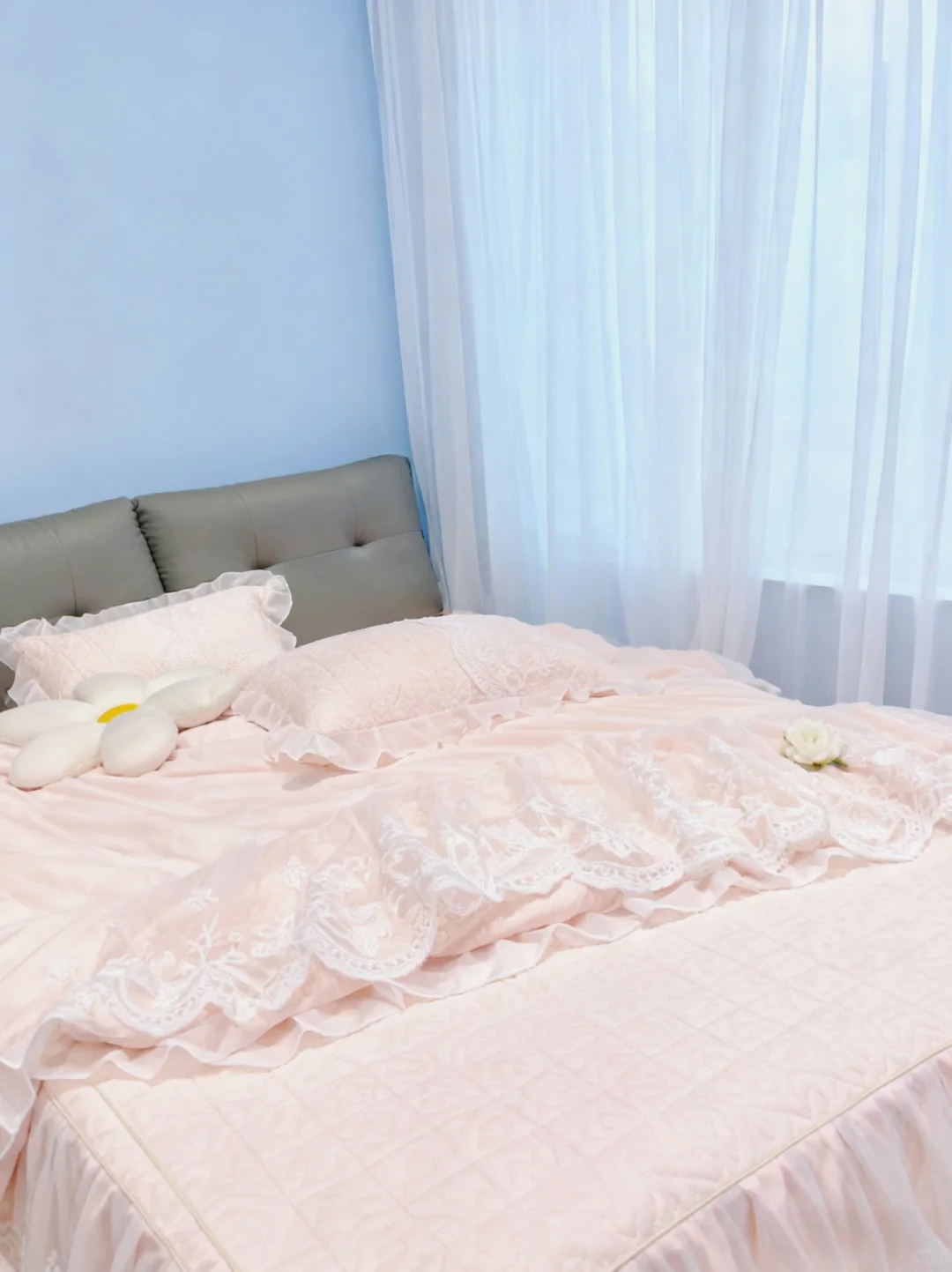 谁懂这一刻！周末换上蕾丝花边粉粉嫩嫩谁懂