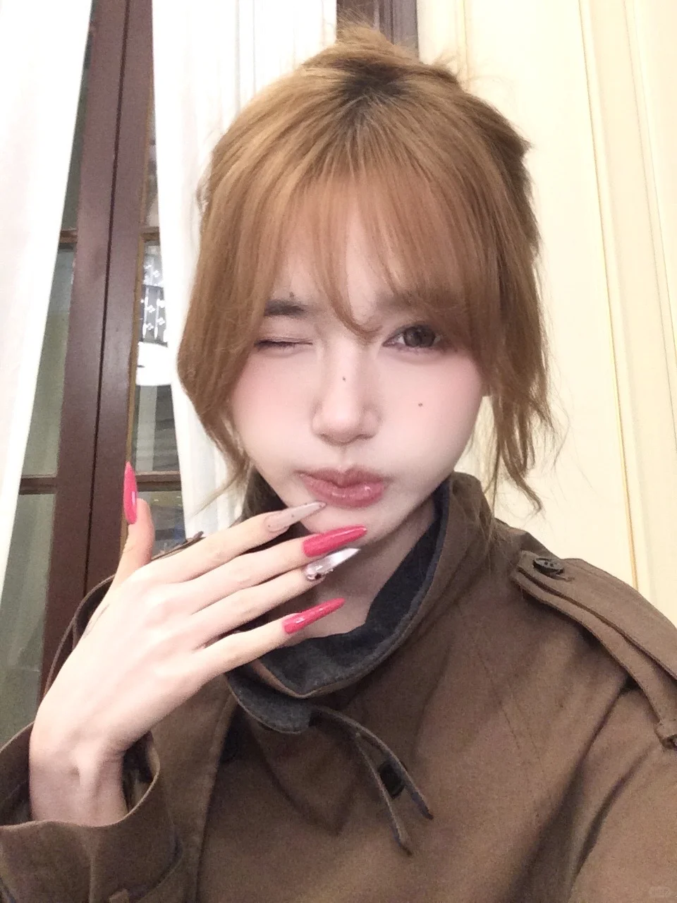 🩷New nali💅娇媚妲己的玫红色美甲～