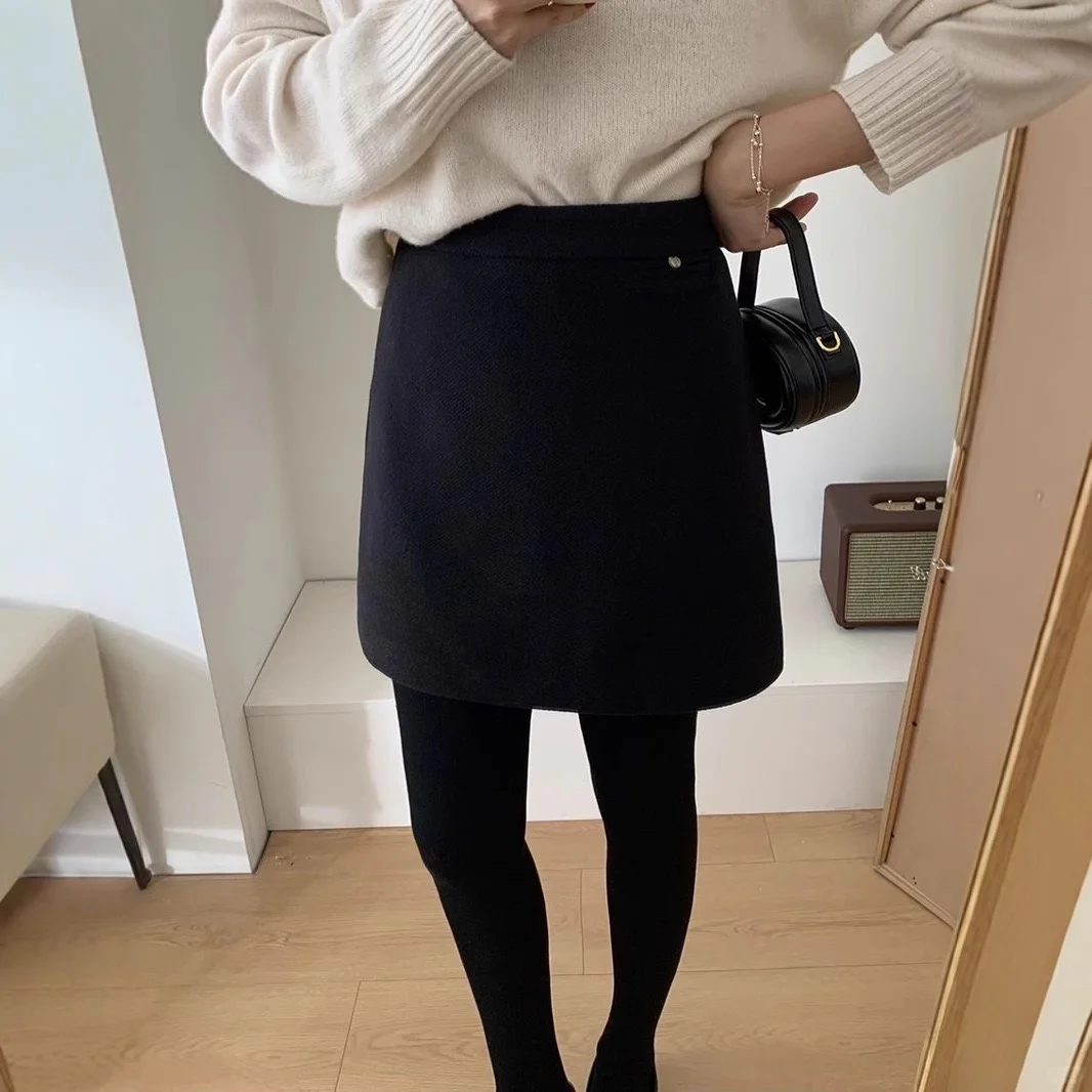 2025秋冬百搭裙！短款A字毛呢半身裙