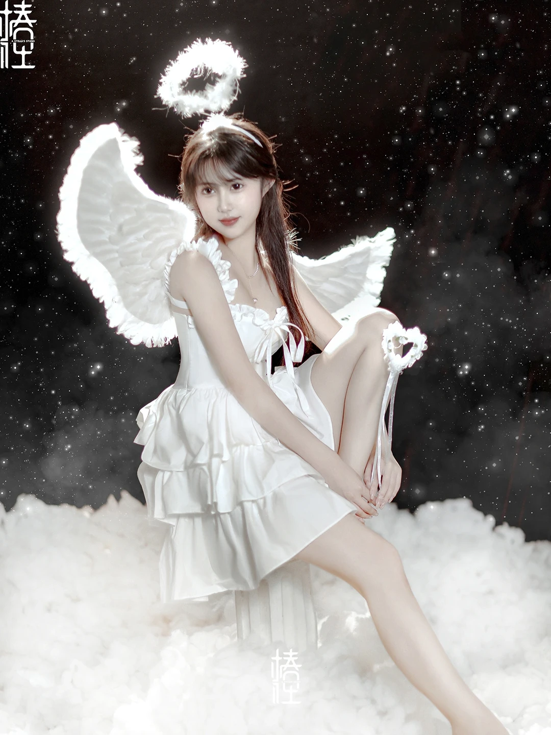 坠入温柔乡的白色纯欲天使写真💎上海写真