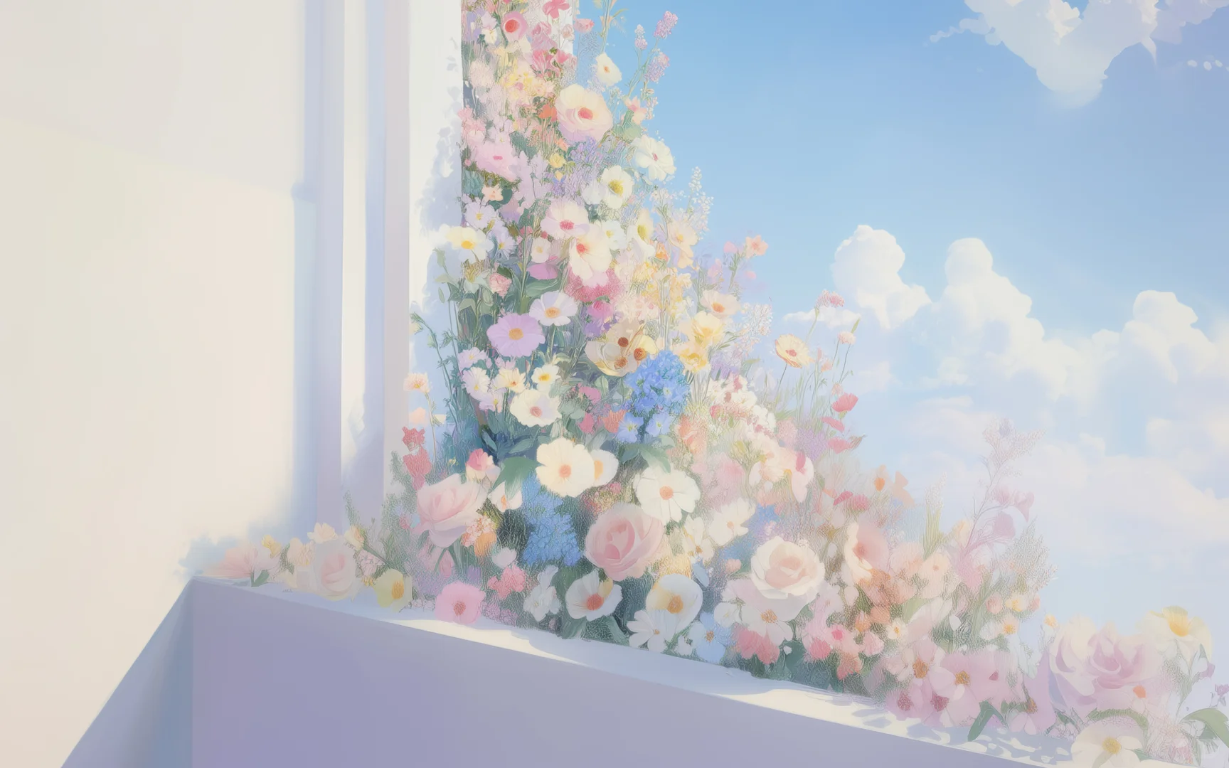 真的不小心删了，永远爱花花天空的壁纸