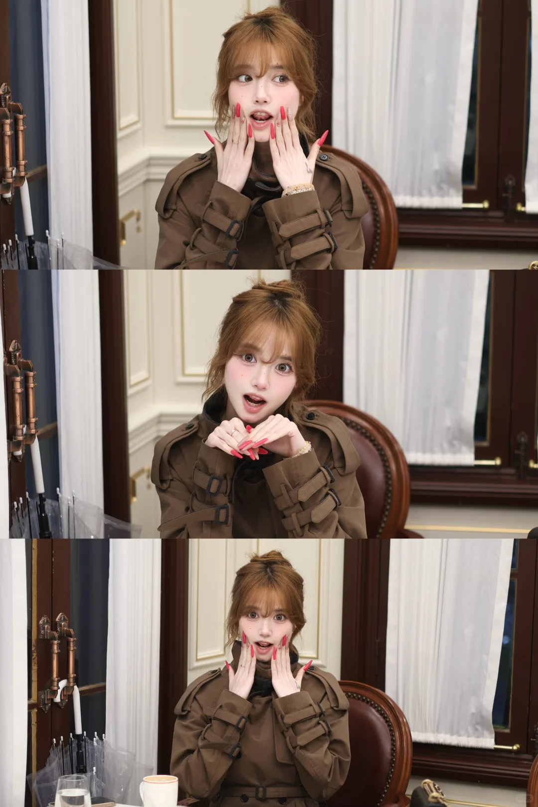 🩷New nali💅娇媚妲己的玫红色美甲～