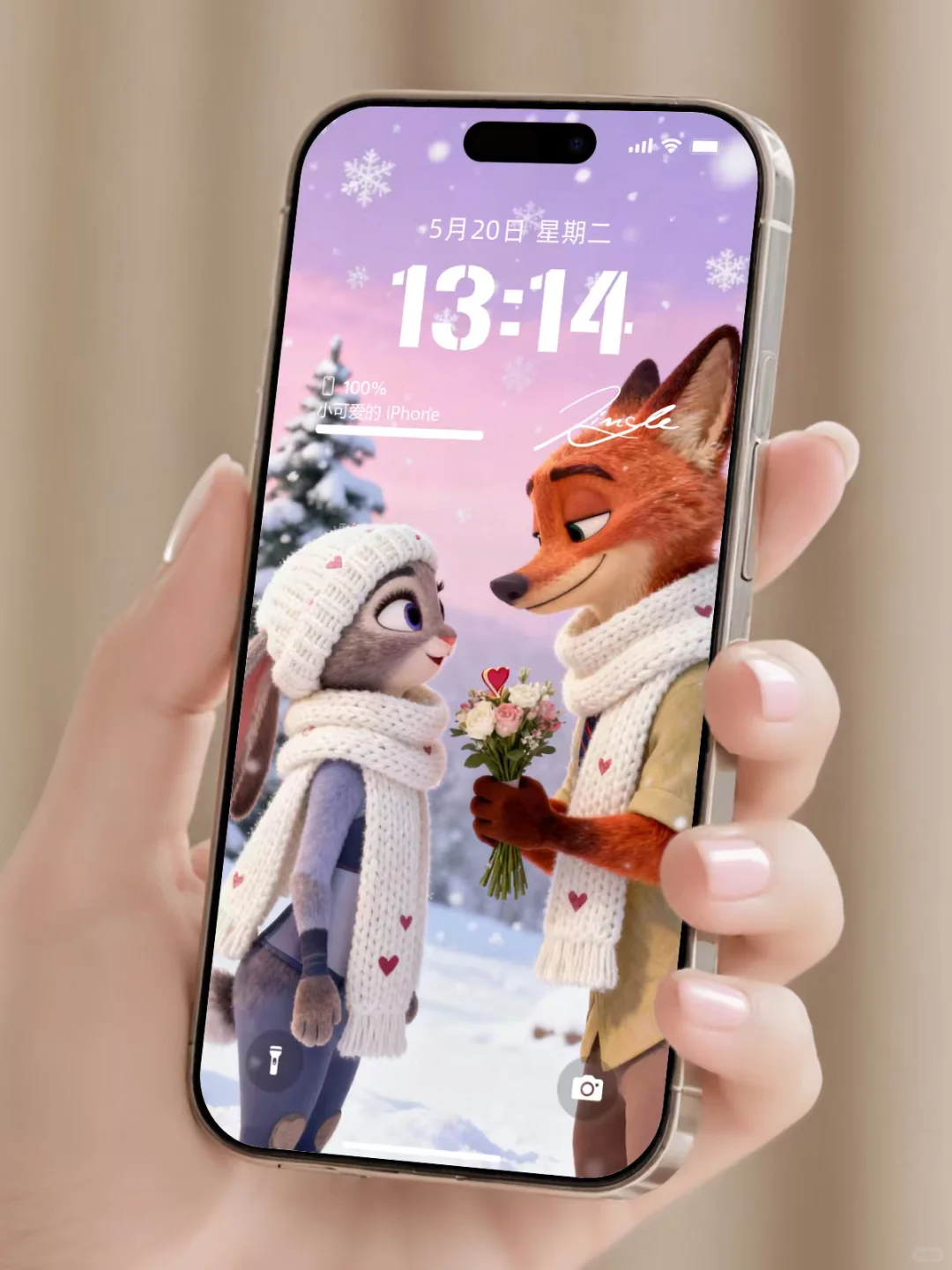 疯狂动物城壁纸 | 朱迪 & 尼克的浪漫冬日