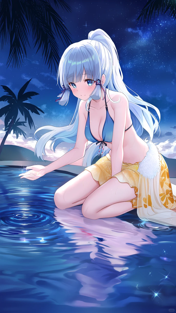 🌊 夏日的海边，与二次元的浪漫邂逅 🌞