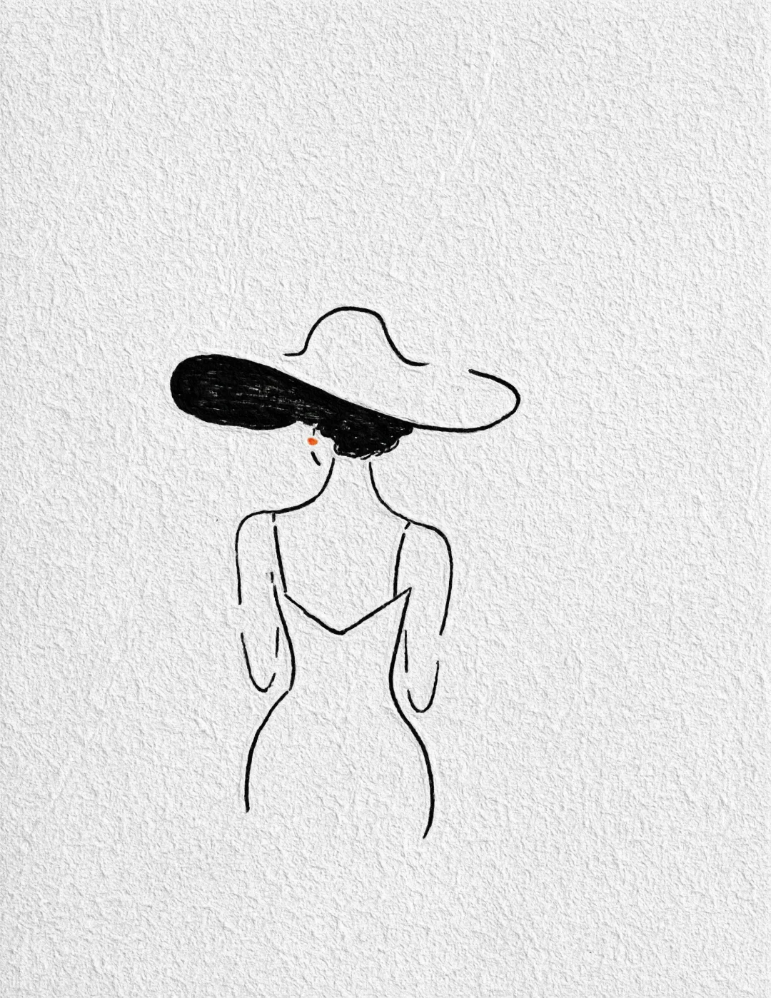 女生，线条感的简笔画！