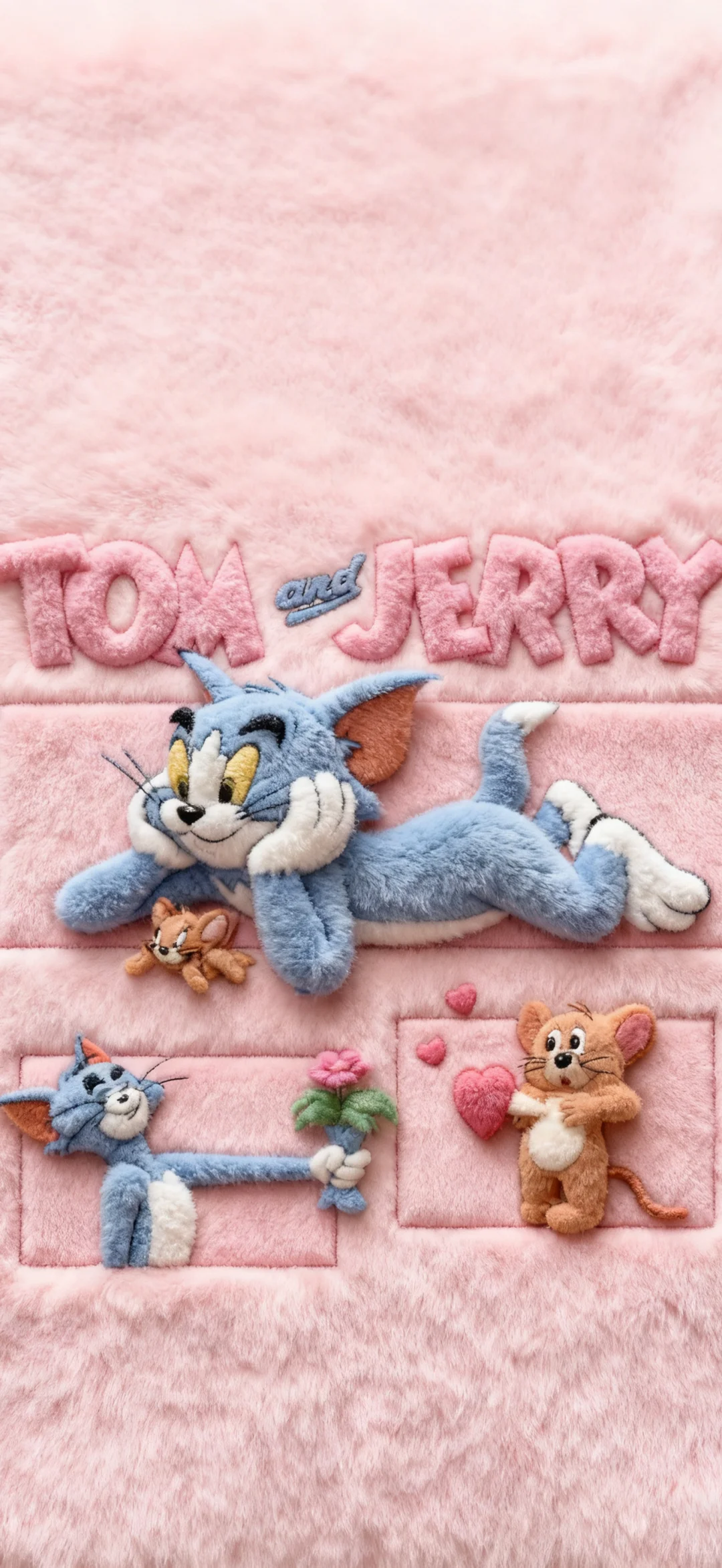 猫和老鼠文字毛绒绒壁纸～