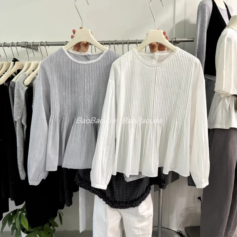 👗显瘦遮肉的韩系蕾丝小衫来啦！