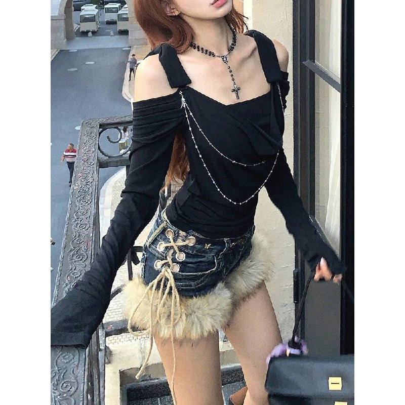 👖复古毛边短裤！Y2K辣妹必备！