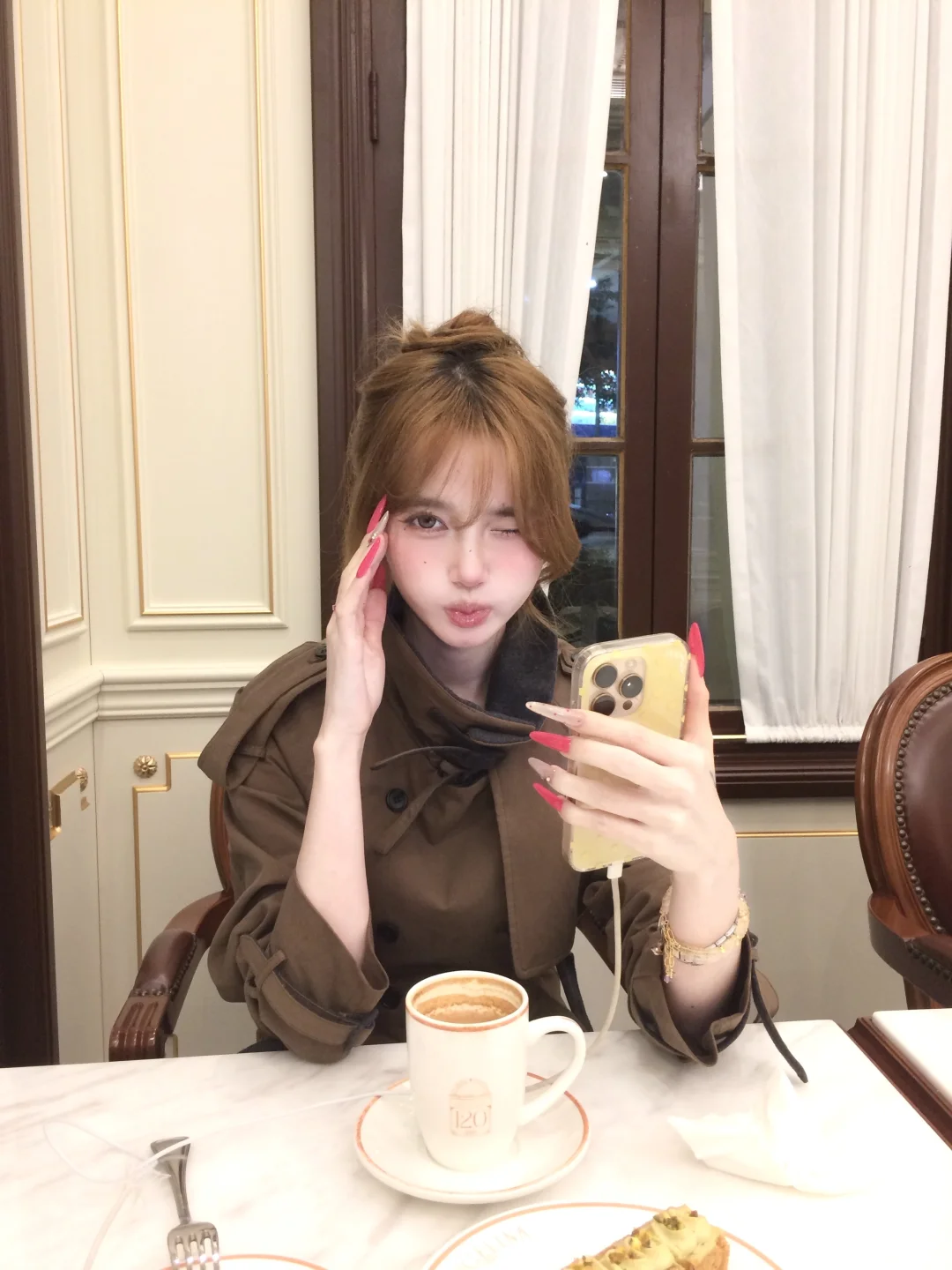 🩷New nali💅娇媚妲己的玫红色美甲～