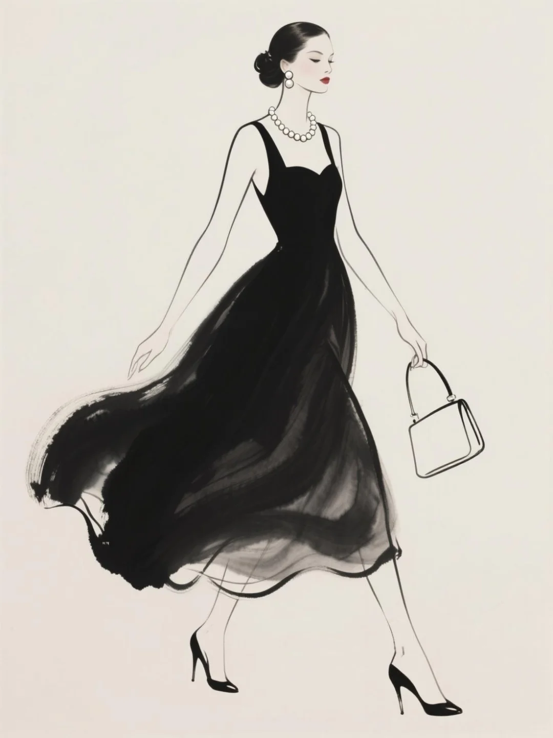 线条与水墨风，简洁大气演绎时尚女性之美