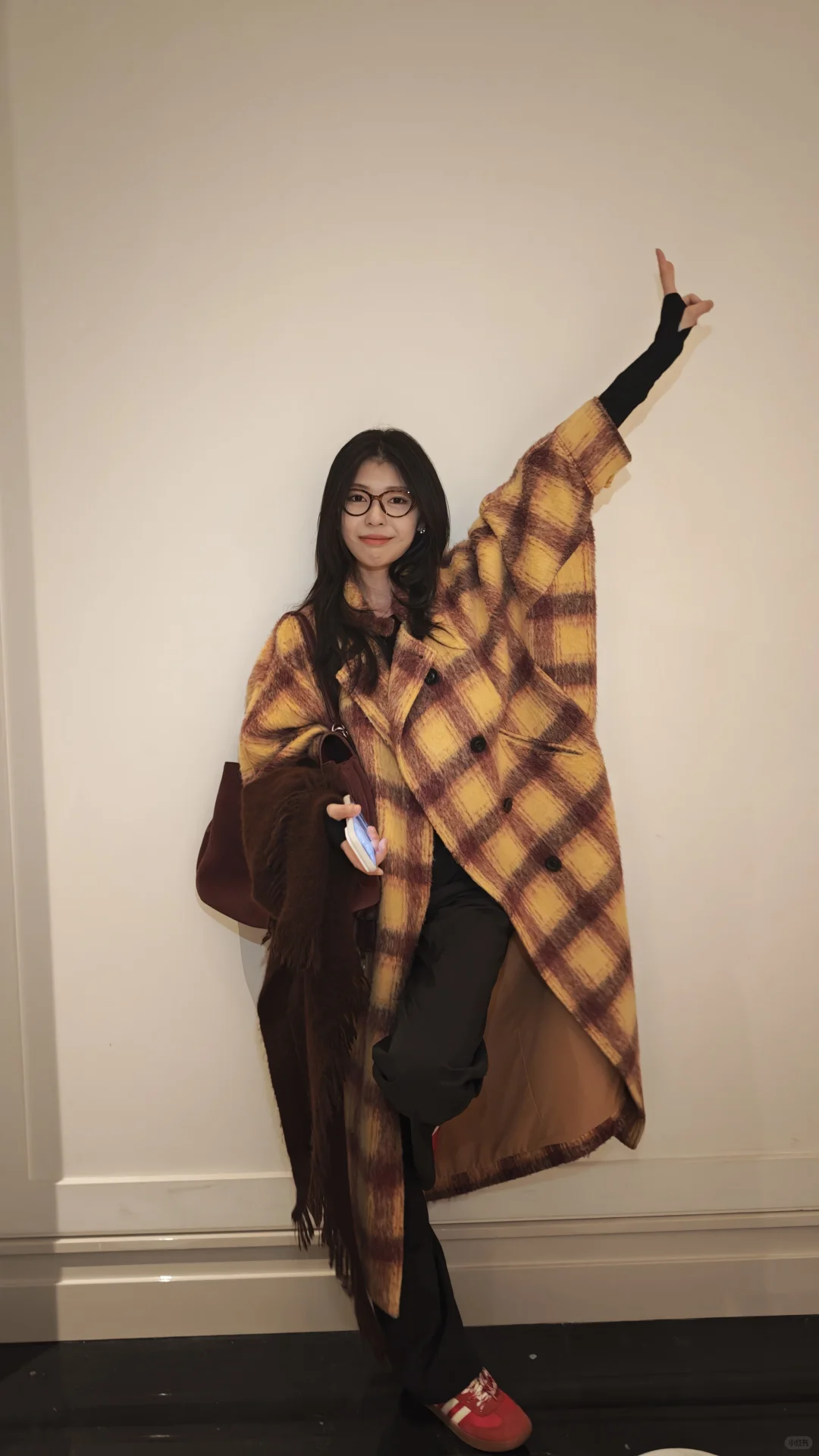 黄棕格纹也太显白了吧！穿出复古电影感🎬