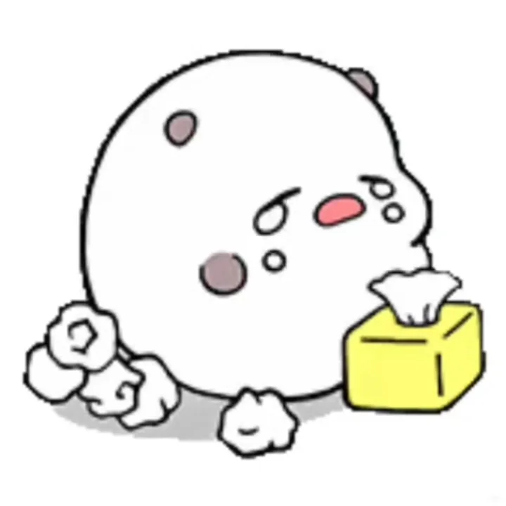 动图表情包｜这个软软糯糯小泡芙真的很爱！