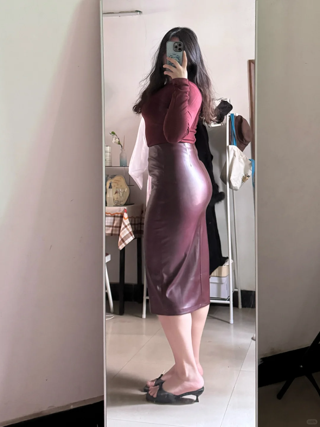 176cm 180斤｜强壮女人测评周白子皮裙穿搭