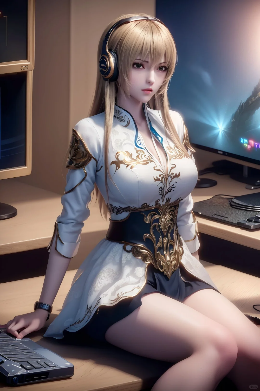 Ai绘画 作品人物二国漫女神