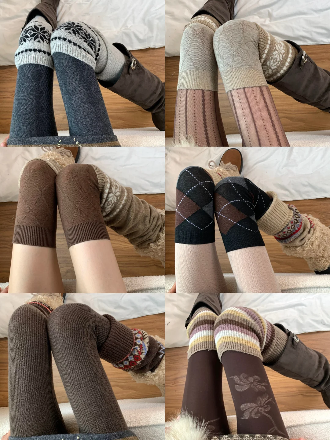 6️⃣套叠穿分享｜漂亮袜子一次穿个够！！