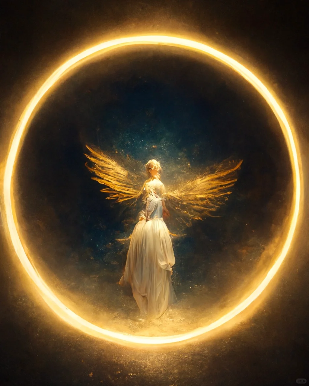 AI绘画｜光环中的天使