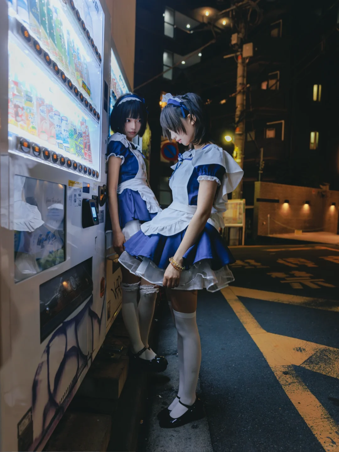 室外人像|东京夜晚の散步w双子女仆