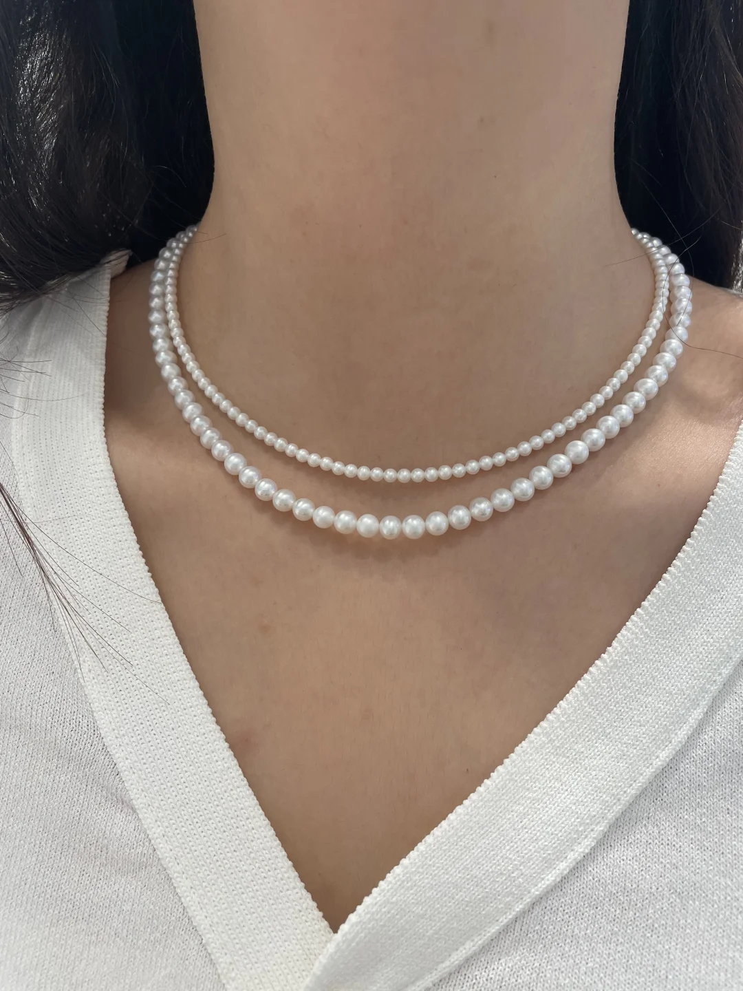 天然珍珠项链，这价位这光泽颜色太赞了吧